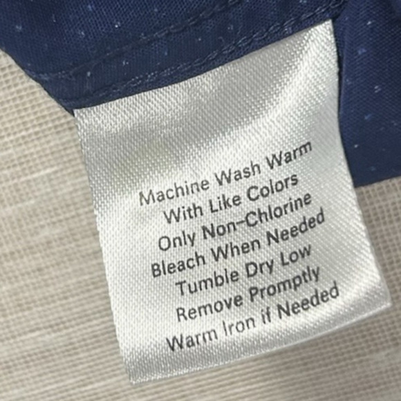 Men's Esquire Shirt size 15 32/33 Navy Blue Slim Fit button up long sleeve - Picture 8 of 9